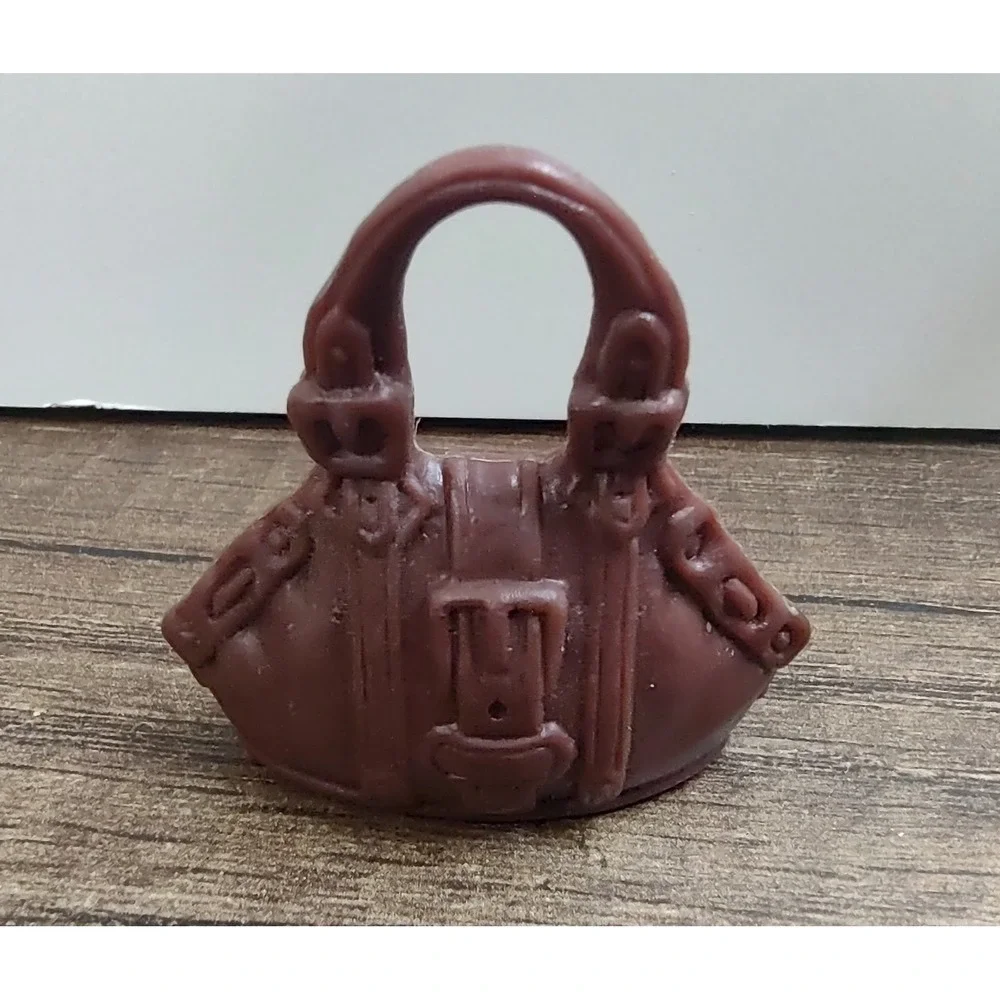 Mattel Barbie Doll Purse 2007 Fashion Fever Brown Hobo Bag Accessory Toy